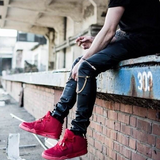 Gideo Faux Leather Fashion Jeans