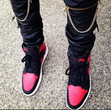 Gideo Faux Leather Fashion Jeans