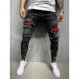 Men's Plaid Thigh Jeans