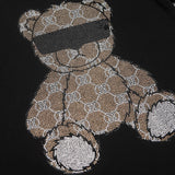 Men Bear Rhinestones Street wear