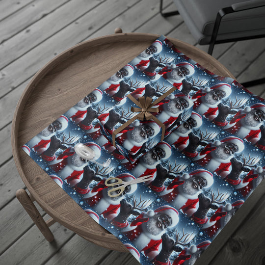Festive Santa Wrapping Paper Roll - Christmas Gift Wrap for Holiday Cheer