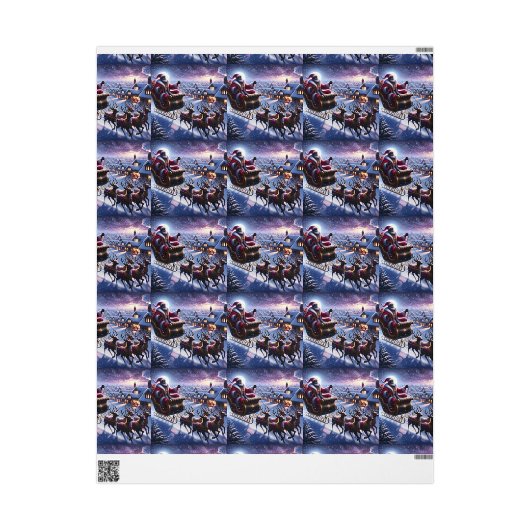 Festive Santa Sleigh Wrapping Paper | Christmas Gift Wrap