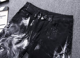 Wolf print jeans