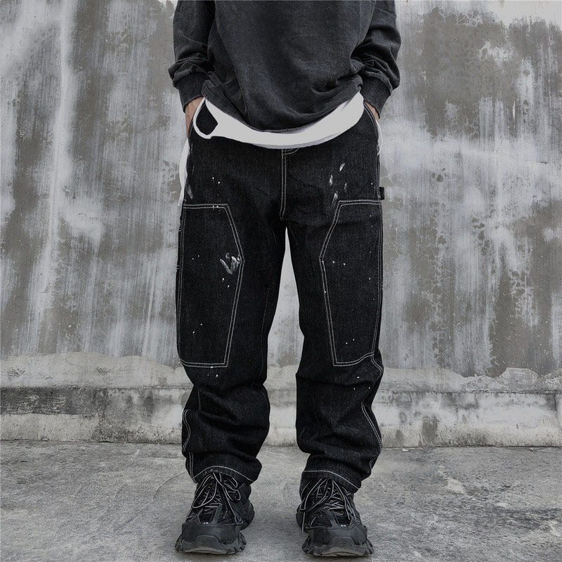 Men's washed Baggy jeans