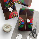 Festive Wrapping Paper with Wheat Sheaf Design - Perfect for Celebrations & Gifts