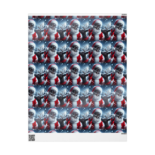 Festive Santa Wrapping Paper Roll - Christmas Gift Wrap for Holiday Cheer