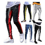 Large Size Men's Zip-up Sports Trousers