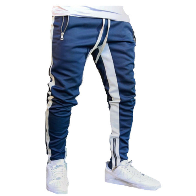 Large Size Men's Zip-up Sports Trousers