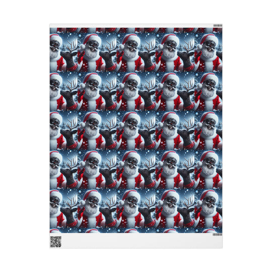 Festive Santa Wrapping Paper Roll - Christmas Gift Wrap for Holiday Cheer