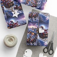 Festive Santa Sleigh Wrapping Paper | Christmas Gift Wrap