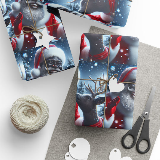 Festive Santa Wrapping Paper Roll - Christmas Gift Wrap for Holiday Cheer