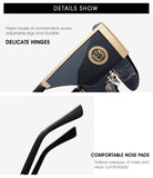 Oversized Square Sunglasses 
 One Piece Vintage Male Sun Glasses Top