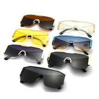 Oversized Square Sunglasses 
 One Piece Vintage Male Sun Glasses Top