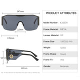 Oversized Square Sunglasses 
 One Piece Vintage Male Sun Glasses Top