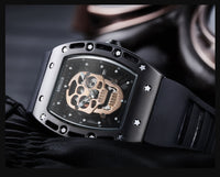 BAOGELA Skull Quartz Men Watches Military Silicone Brand