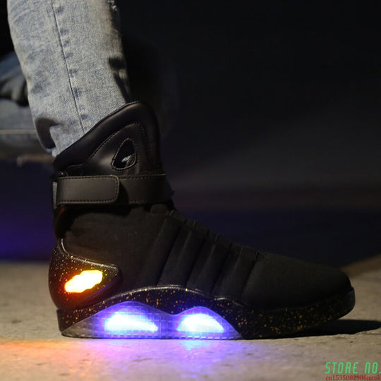 Back To The Future Marty McFly Sneakers Shoes LED Light Glow