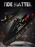 Graffiti Canvas Shoes Men Breathable Flat Casual Shoes