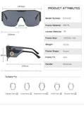 Oversized Square Sunglasses 
 One Piece Vintage Male Sun Glasses Top
