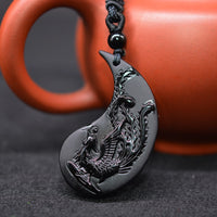 Pendant Necklace Obsidian Lucky Pendants