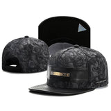 Embroidered Flat Brim Snapback