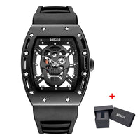BAOGELA Skull Quartz Men Watches Military Silicone Brand