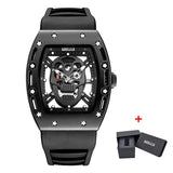 BAOGELA Skull Quartz Men Watches Military Silicone Brand