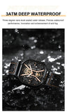 Waterproof Luminous Chronograph Man Watch Square Dial Leather