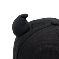 1 Pcs Unisex Baseball Cap Hat With Evil Horns Snapback Adjustable