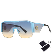 Oversized Square Sunglasses 
 One Piece Vintage Male Sun Glasses Top
