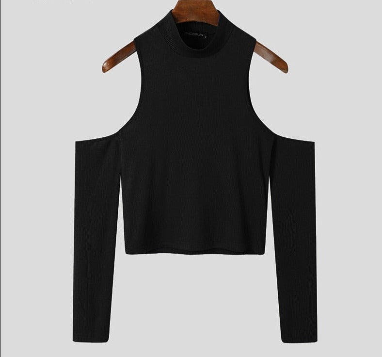 Party Nightclub Style New Men Sexy Leisure Camiseta Solid