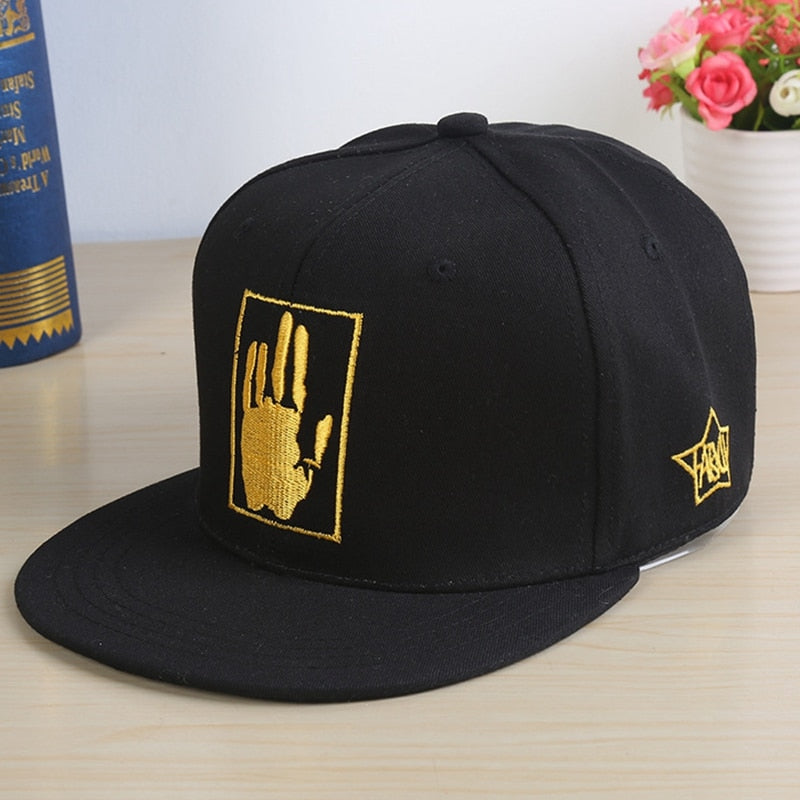 Snapback Summer Spring Acrylic Black Baseball Cap F