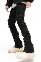 Heavy Industry Hole Frayed Destruction Straight Jeans