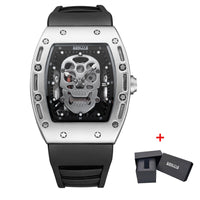 BAOGELA Skull Quartz Men Watches Military Silicone Brand