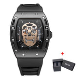 BAOGELA Skull Quartz Men Watches Military Silicone Brand