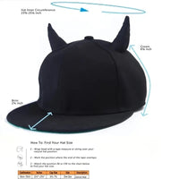 1 Pcs Unisex Baseball Cap Hat With Evil Horns Snapback Adjustable