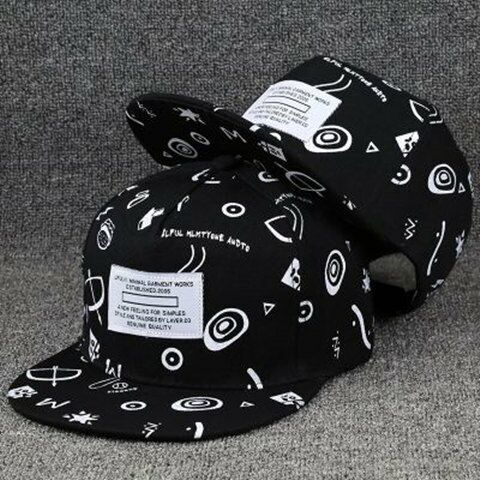 Snapback Summer Spring Acrylic Black Baseball Cap F