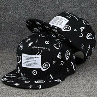 Snapback Summer Spring Acrylic Black Baseball Cap F