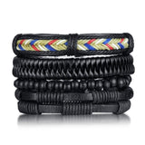 4pcs/ Set Black Bracelets for Men